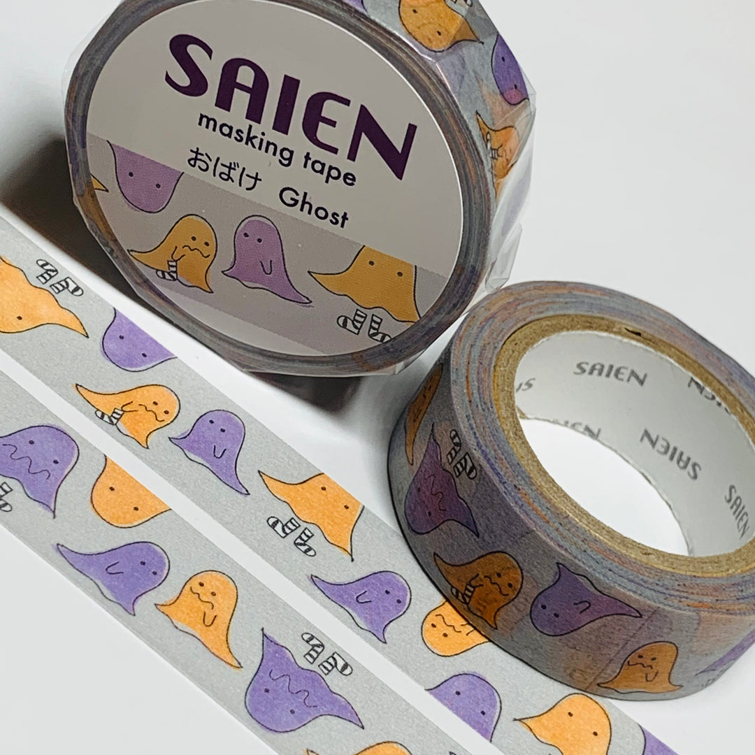 GHOSTS & GOBLINS Halloween Saien Masking Washi Tape ~ 1 Roll ~ 15mm x 10m (33 Feet)