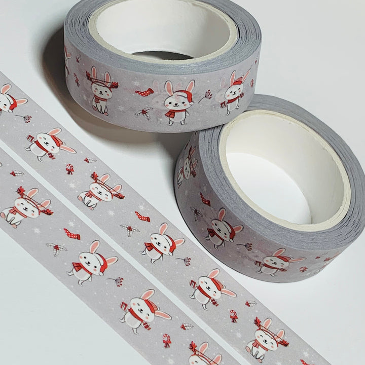 BUNNIES DRESSED In REINDEER Costumes Washi Tape ~ 1 Roll ~ 15mm x 10m (33 Feet)