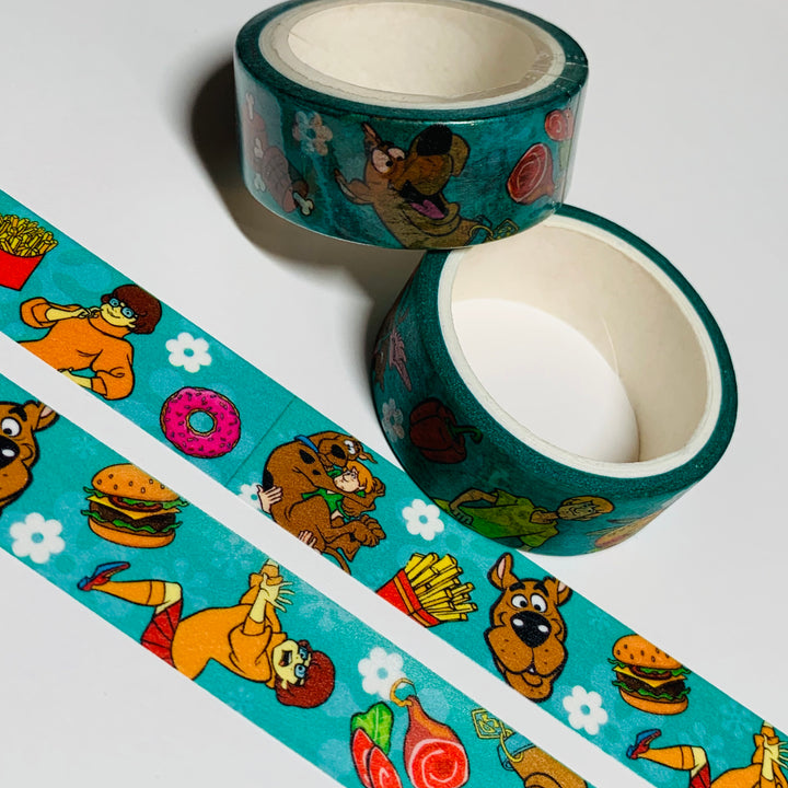 SNACK LOVING SATURDAY Morning Cartoon Dog Washi Tape ~ 1 Roll ~ 15mm x 5m (16 Feet)