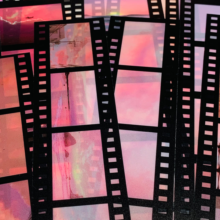 DENSE The ROMANTIC PINKS 35mm Negatives Film Gallery Transparent Stickers  ~ 15 Strips