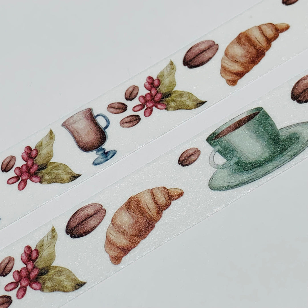 ESPRESSO MACARONS & CROISSANTS Washi Tape ~ 1 Roll ~ 15mm x 10m (33 Feet)