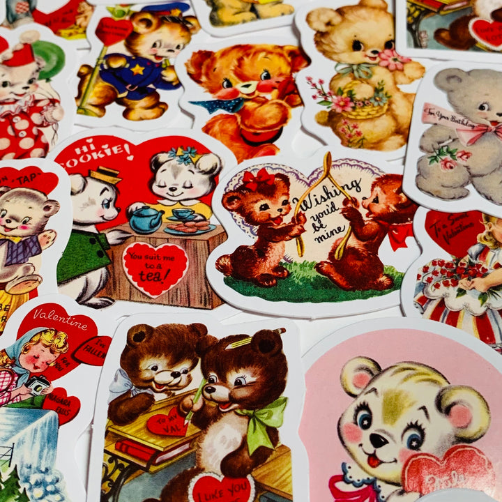 BEAR LOVE Is FREE Peelable Stickers  ~ 46 Stickers ~ 40mm Each