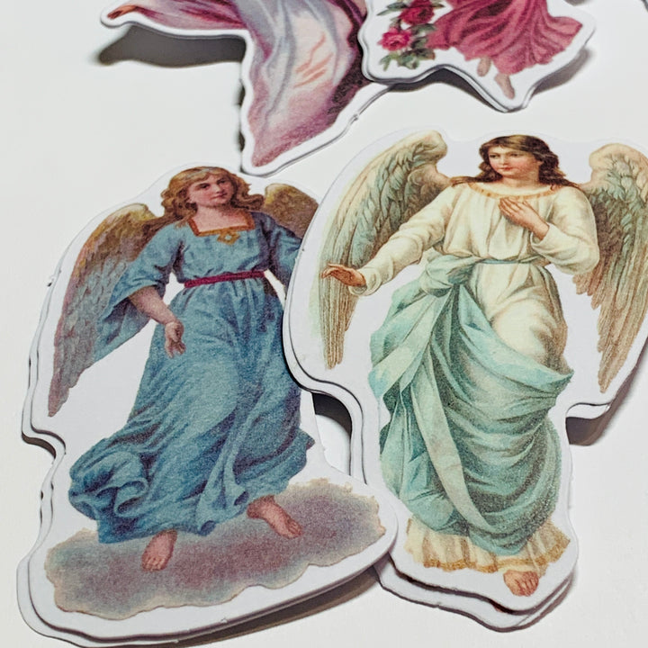 CHRISTMAS ANGELS With WINGS Stickers ~ 45 Pieces ~ 55 x 85mm Each