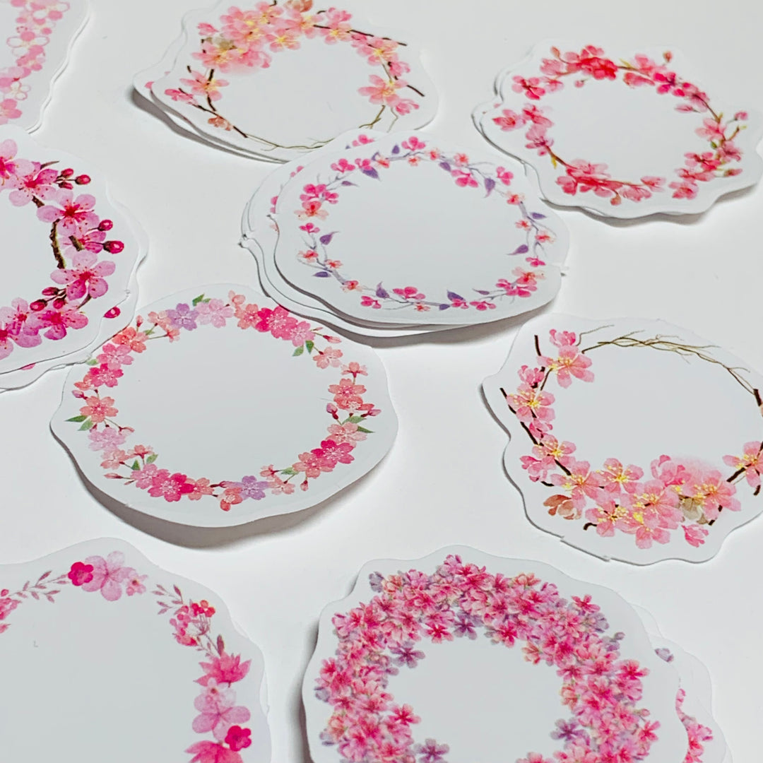 SURROUNDED By FLOWER WREATHS Peelable Stickers  ~ 465Pieces ~ 38mm Each
