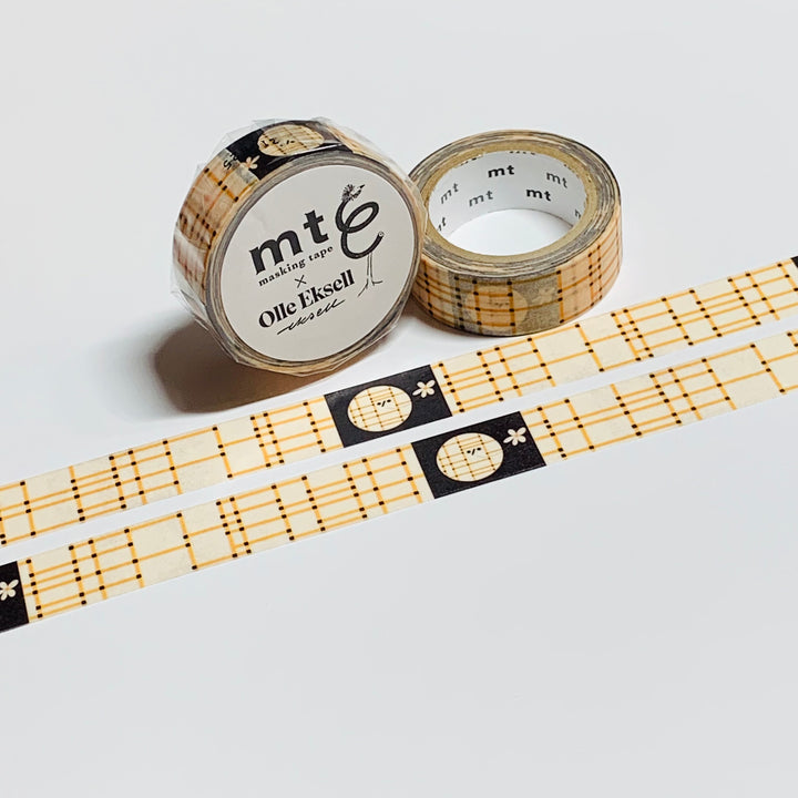 CROSSED LINES Designed by Olle Eksell For Mt Washi Tape - 1 Roll - 15mm x 7m (23 Feet)