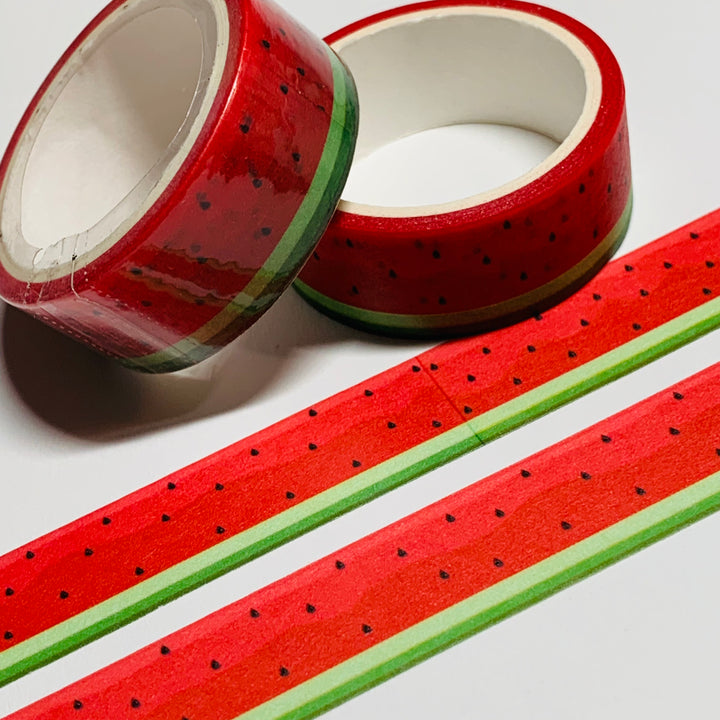 PICNIC WATERMELON RIBBONS Washi Tape ~ 1 Roll ~ 15mm x 5m (16 Feet)