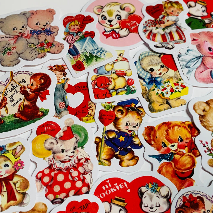 BEAR LOVE Is FREE Peelable Stickers  ~ 46 Stickers ~ 40mm Each