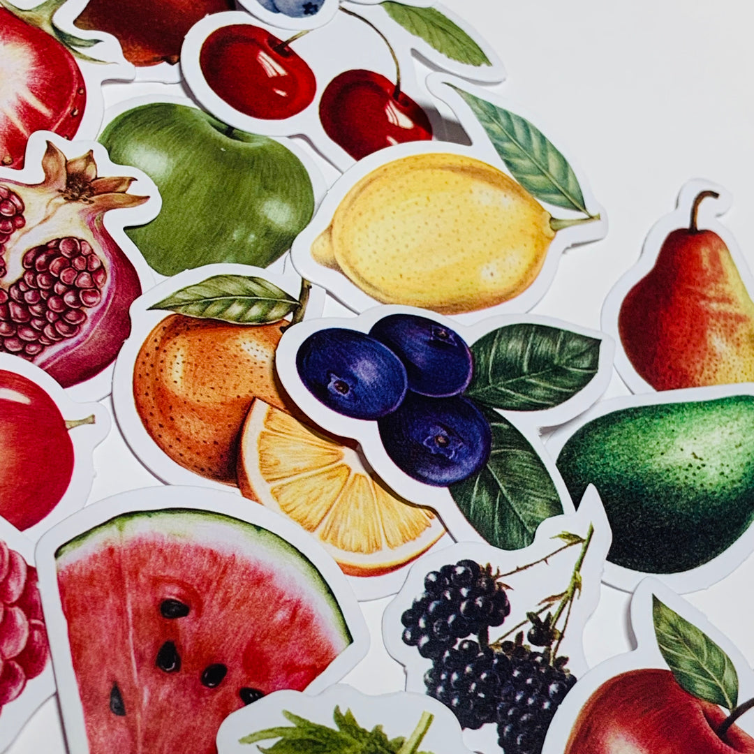 STRAWBERRY FRUIT SALAD Peelable Stickers  ~ 46 Pieces ~ Each Sticker is 40mm