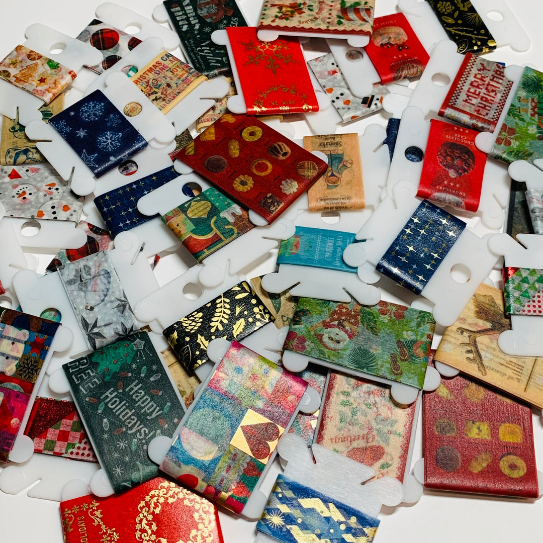 MT CHRISTMAS ASSORTMENT Grab Bag of Washi Tape Samples ~ 10 Samples ~ Each Sample is 24 Inches