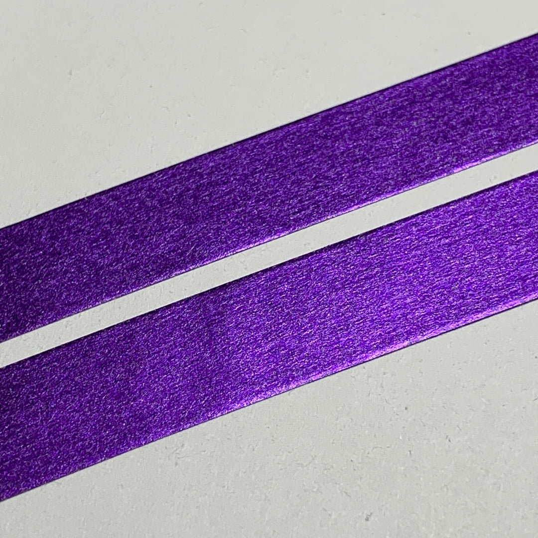 ROYAL PURPLE METALLIC FOIL Solid MT Washi Tape - 1 Roll - 15mm x 7m (23 Feet)