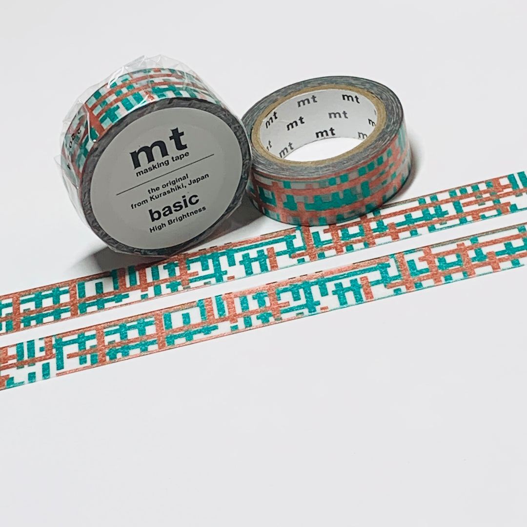 RANDOM LATTICE METALLIC BRONZE FOIL MT Washi Tape - 1 Roll - 15mm x 7m (23 Feet)