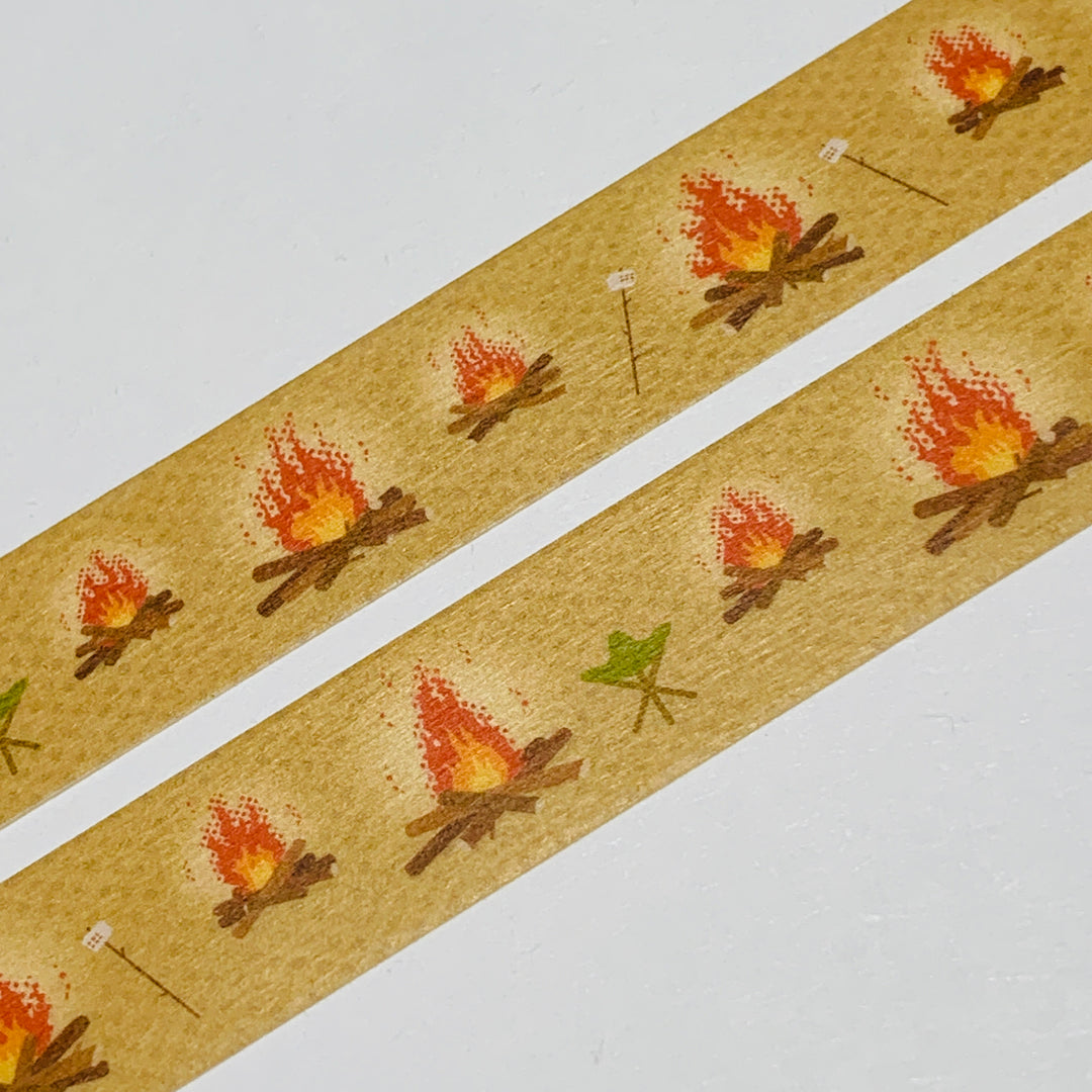 CAMPGROUND BONFIRE MT Autumn Floral Washi Tape ~ 1 Roll ~ 15mm x 7m (23 Feet)