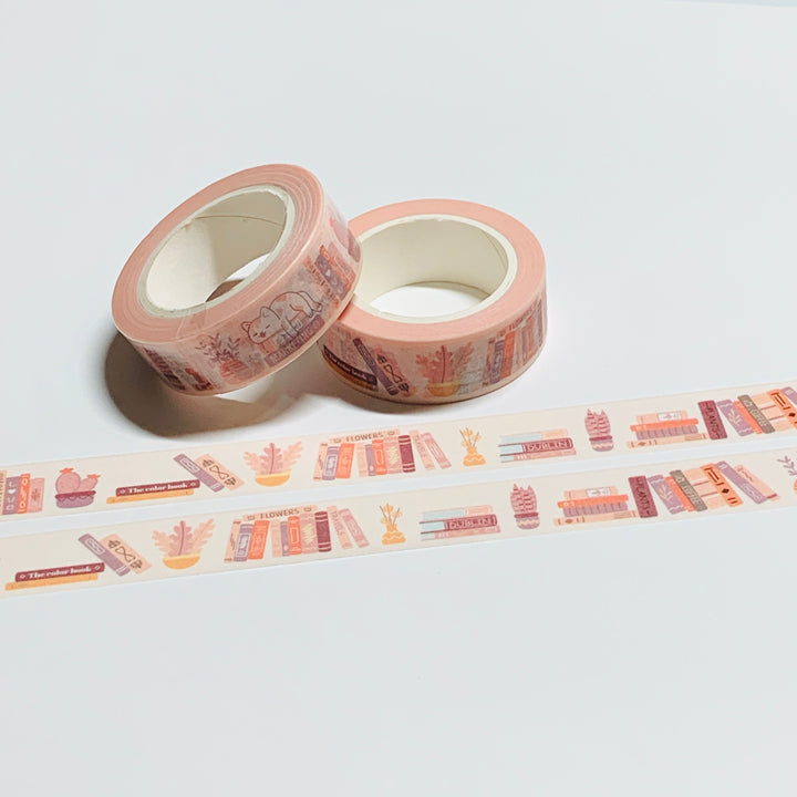 BOOKSTORE RESIDENT CAT Washi Tape ~ 1 Roll ~ 15mm x 10m (33 Feet)