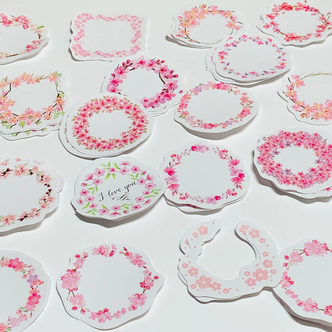 SURROUNDED By FLOWER WREATHS Peelable Stickers  ~ 465Pieces ~ 38mm Each