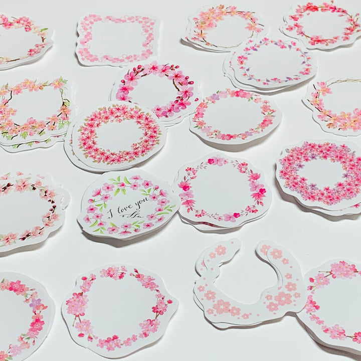 SURROUNDED By FLOWER WREATHS Peelable Stickers  ~ 465Pieces ~ 38mm Each