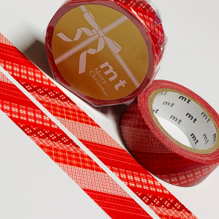 RED WRAPPING PAPER CHRISTMAS MT Washi Tape ~ 1 Roll ~ 15mm x 7m (23 Feet)