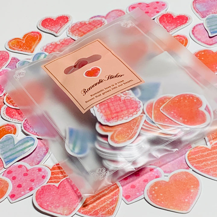 POCKET FULL Of HEARTS Sticker Flakes Stickers ~ 70 Pieces ~ 20mm Each