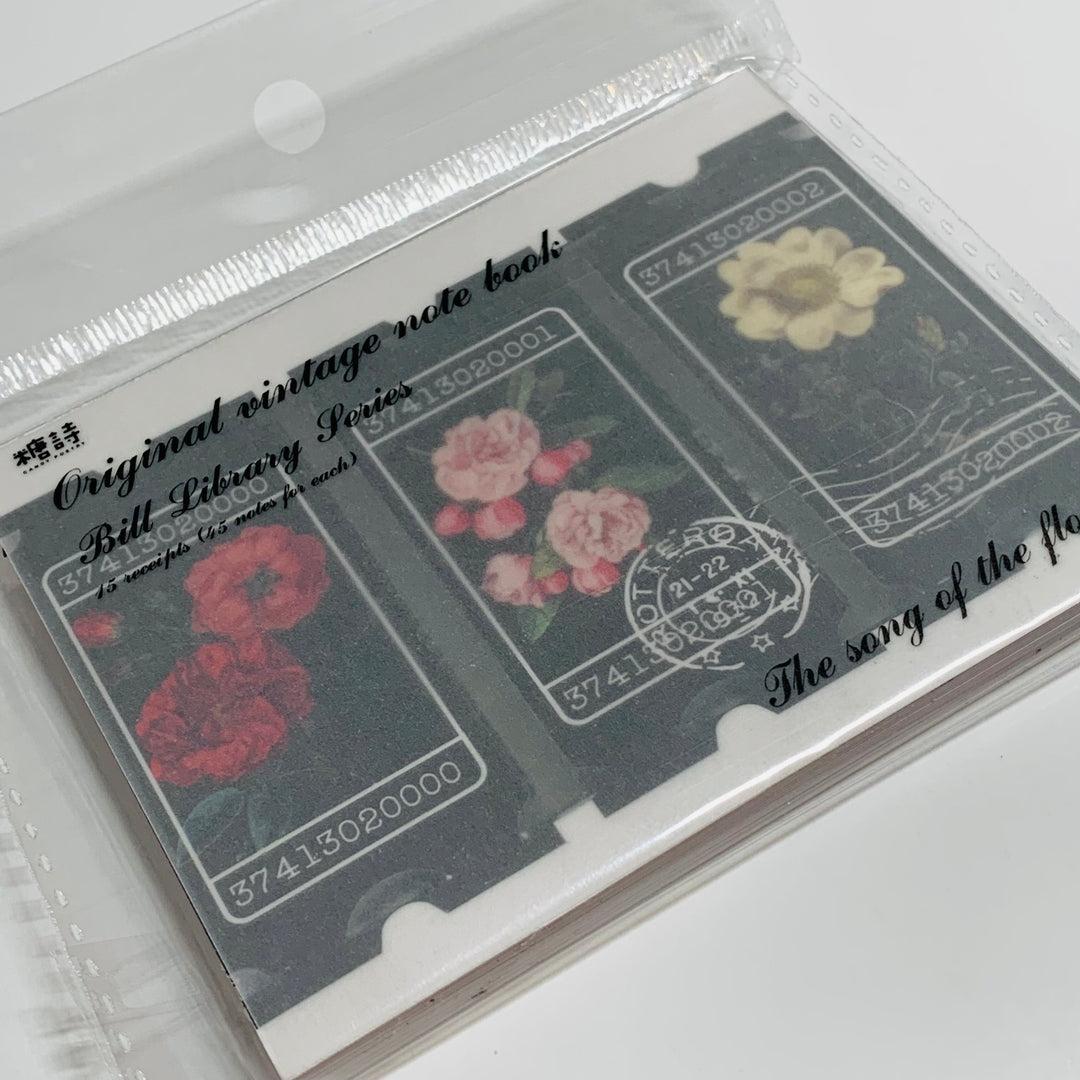 THE SONG Of The FLOWER TICKET Stubs Sticker Ephemera Pack ~ 15 Strips ~ 45 Stickers