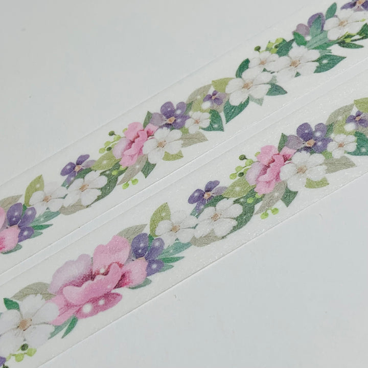 EASTER SUNDAY FLORAL GARLAND Washi Tape ~ 1 Roll ~ 15mm x 10m (33 Feet)