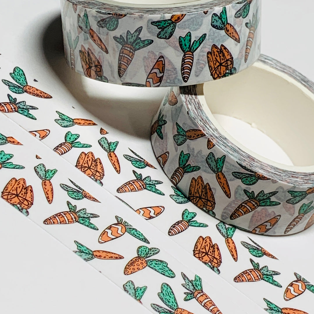 BUNCHES OF CARROTS COLLAGE Easter Washi Tape - 1 Roll - 15mm x 10m (33 Feet)