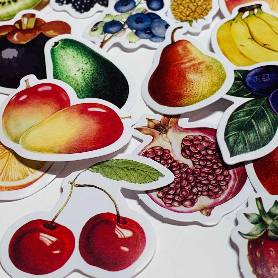 STRAWBERRY FRUIT SALAD Peelable Stickers  ~ 46 Pieces ~ Each Sticker is 40mm