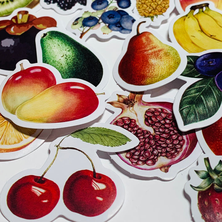 STRAWBERRY FRUIT SALAD Peelable Stickers  ~ 46 Pieces ~ Each Sticker is 40mm