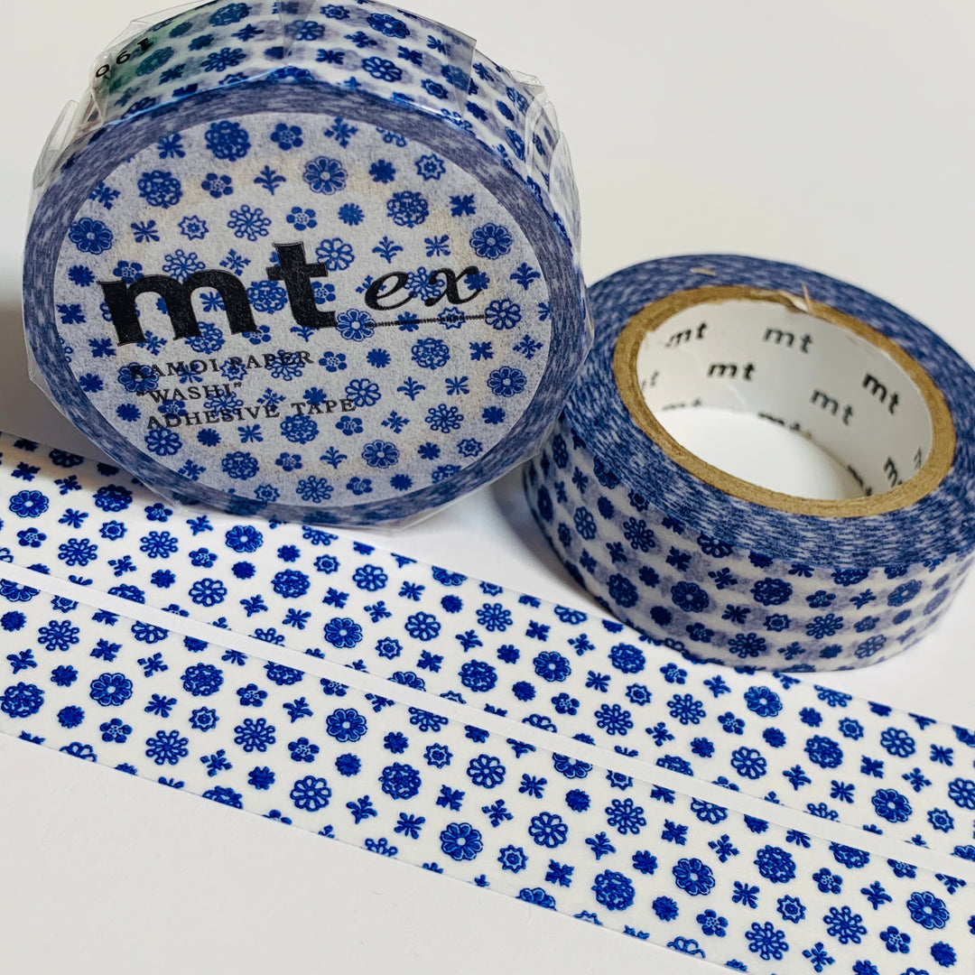 BLUEBERRY MINI FLOWER Garden MT Washi Tape - 1 Roll