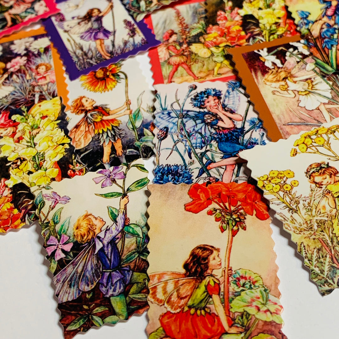 FAIRIES & FLOWERS PIXIE Garden Peelable Stickers  ~ 46 Pieces ~ Each Sticker is Approximately 38mm