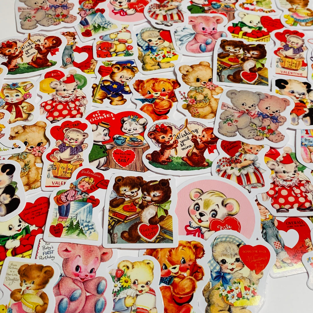 BEAR LOVE Is FREE Peelable Stickers  ~ 46 Stickers ~ 40mm Each