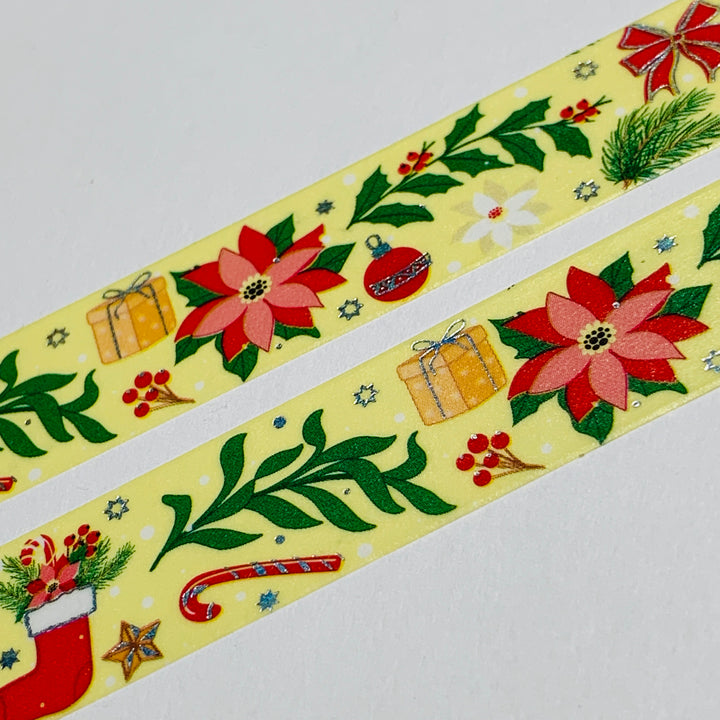 A FEW Of My FAVORITE CHRISTMAS THINGS Silver Foil Washi Tape ~ 1 Roll ~ 15mm x 10m (33 Feet)