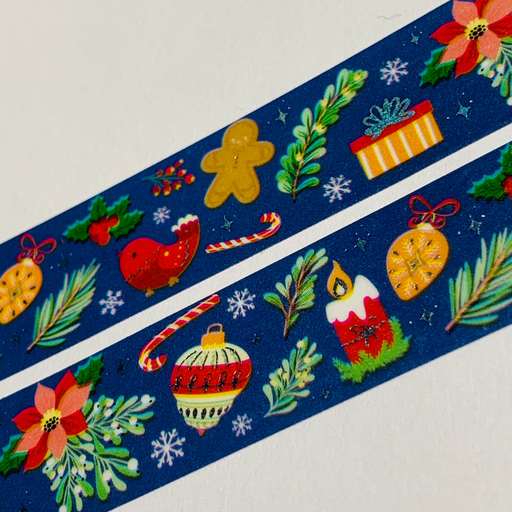 ADVENT CALENDAR ESSENTIALS Silver Foil Washi Tape ~ 1 Roll ~ 15mm x 10m (33 Feet)