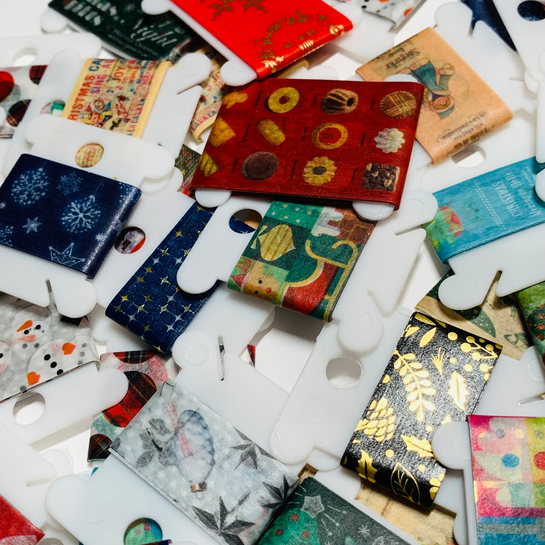 MT CHRISTMAS ASSORTMENT Grab Bag of Washi Tape Samples ~ 10 Samples ~ Each Sample is 24 Inches