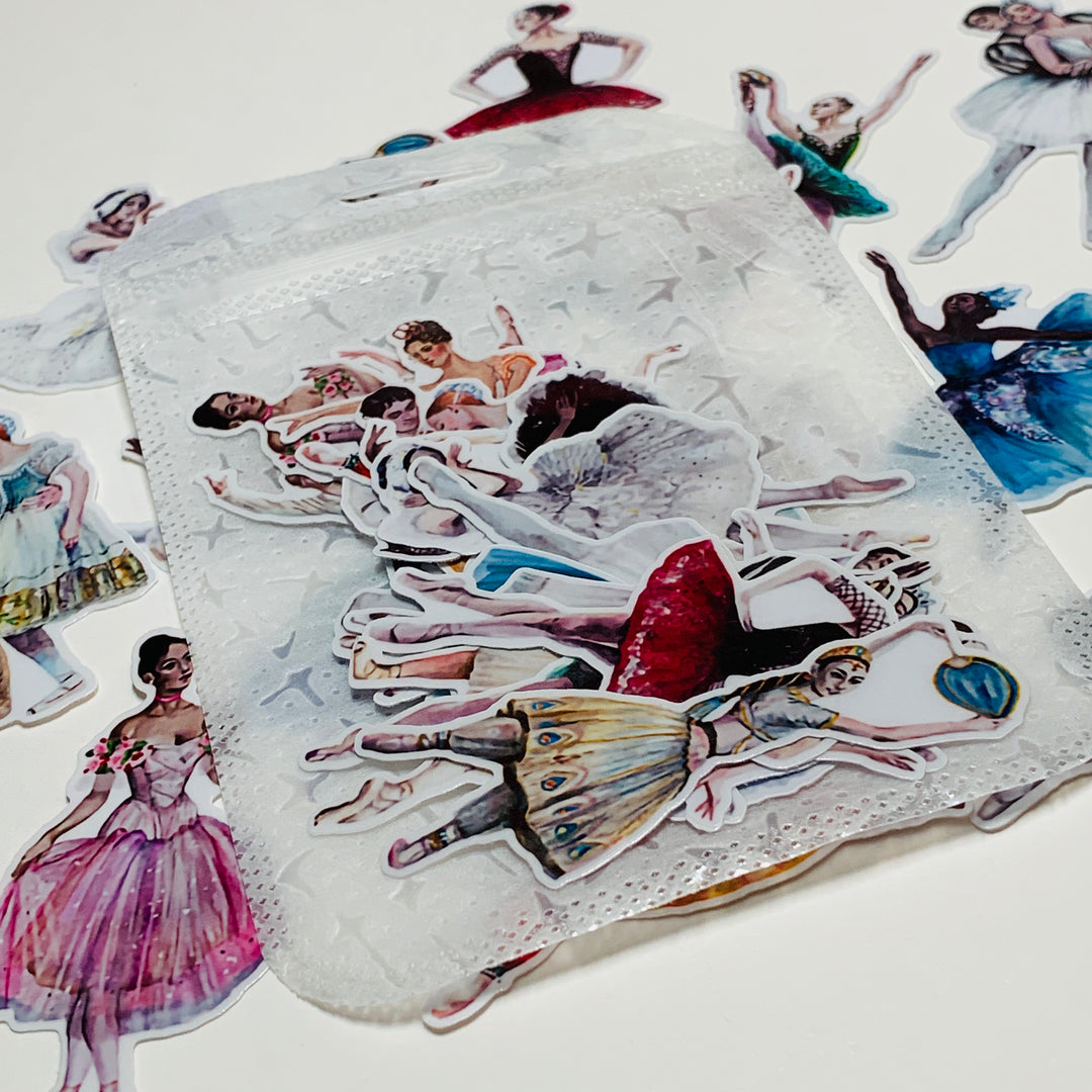 INTERNATIONAL DANCE TROUPE Stickers On Photo Print Paper ~ 15 Stickers ~ 30-50mm