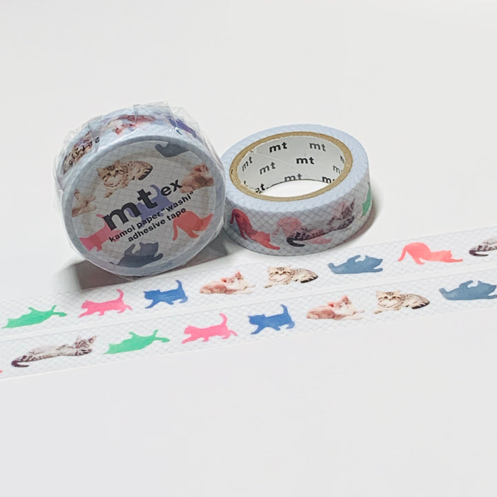 KITTENS CHASING THEIR SHADOW MT Washi Tape - 1 Roll - 15mm x 7m (23 Feet)