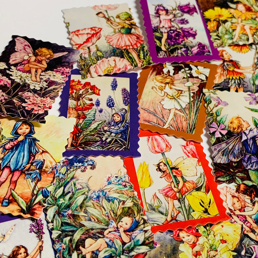 FAIRIES & FLOWERS PIXIE Garden Peelable Stickers  ~ 46 Pieces ~ Each Sticker is Approximately 38mm