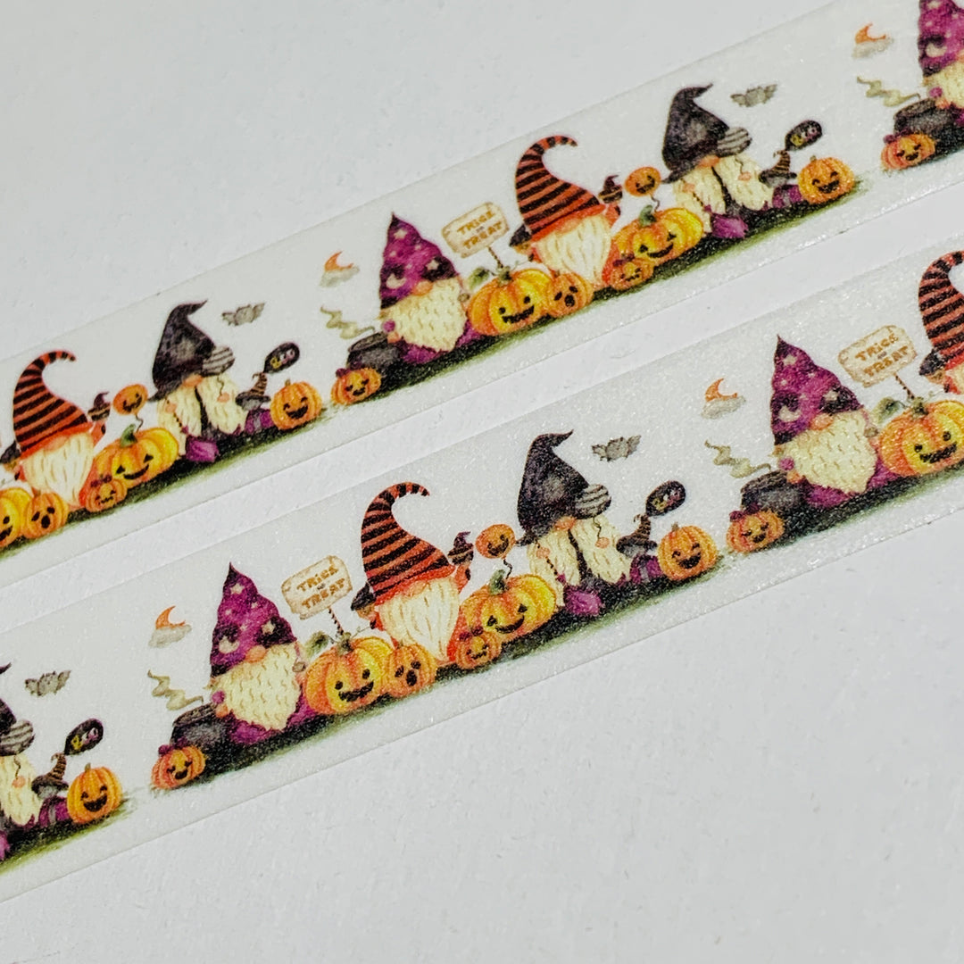 PUMPKIN PATCH TRICK Or TREATING HALLOWEEN GNOMES Washi Tape ~ 1 Roll ~ 15mm x 10m (33 Feet)