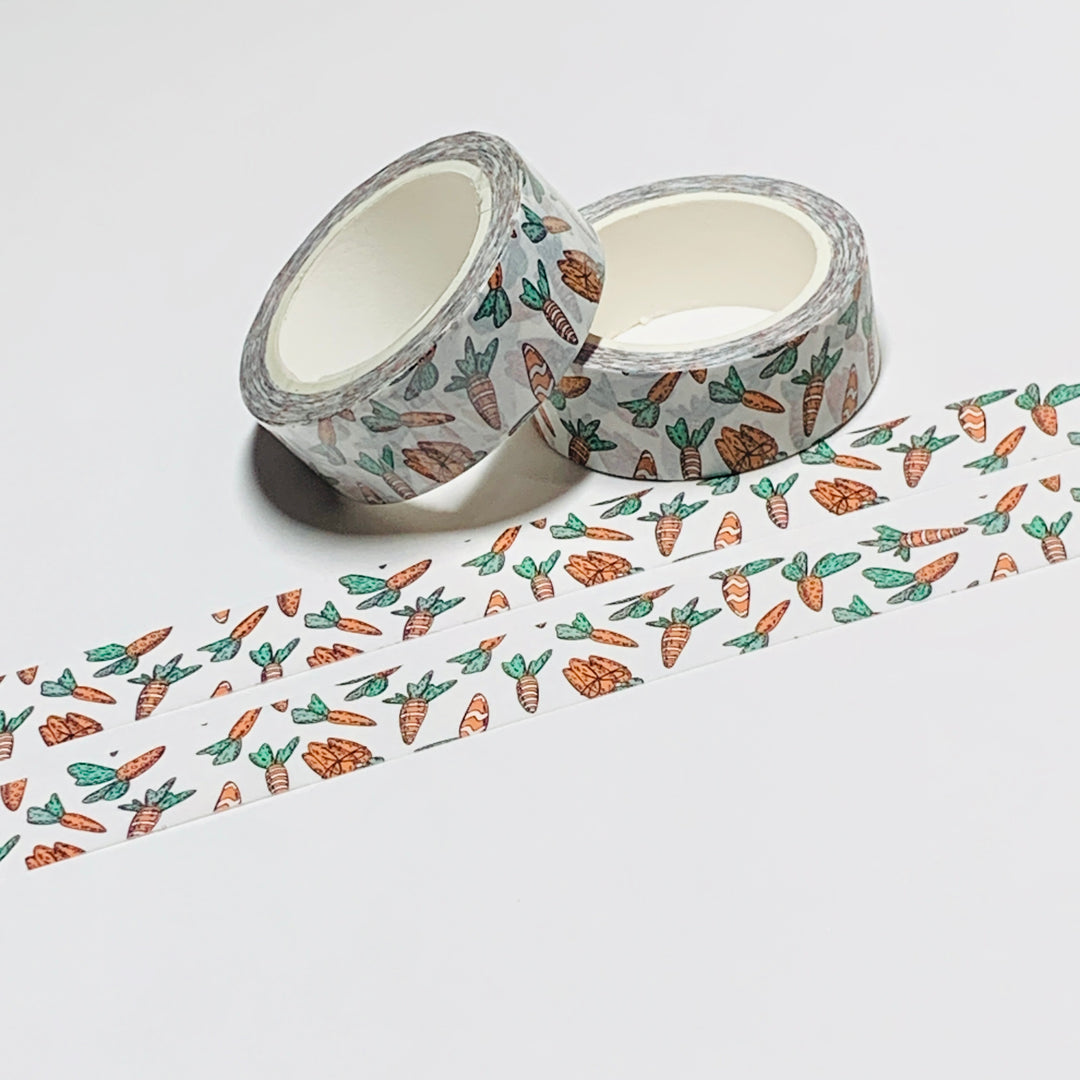 BUNCHES OF CARROTS COLLAGE Easter Washi Tape - 1 Roll - 15mm x 10m (33 Feet)