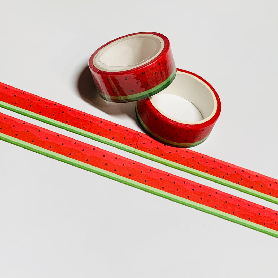 PICNIC WATERMELON RIBBONS Washi Tape ~ 1 Roll ~ 15mm x 5m (16 Feet)