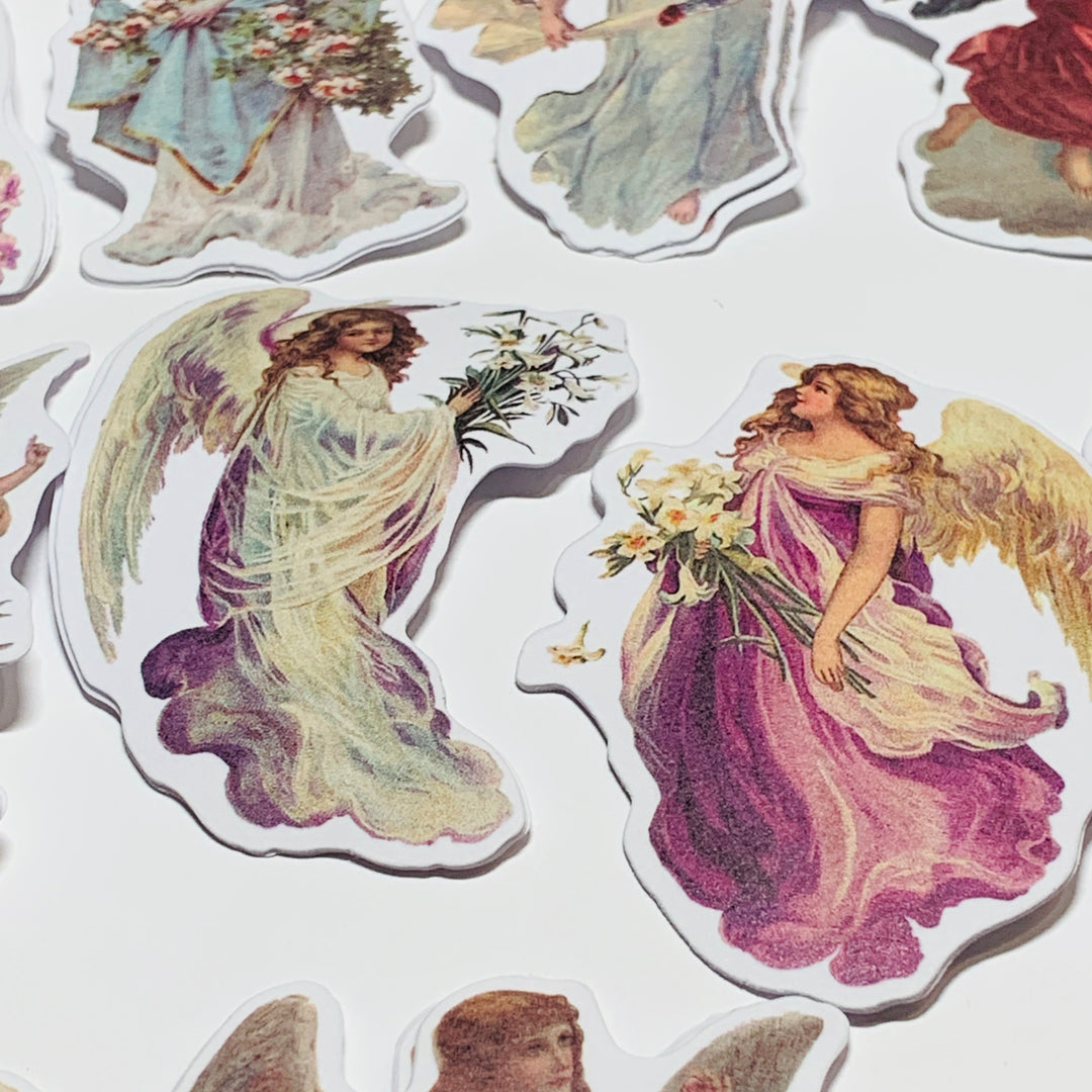 CHRISTMAS ANGELS With WINGS Stickers ~ 45 Pieces ~ 55 x 85mm Each