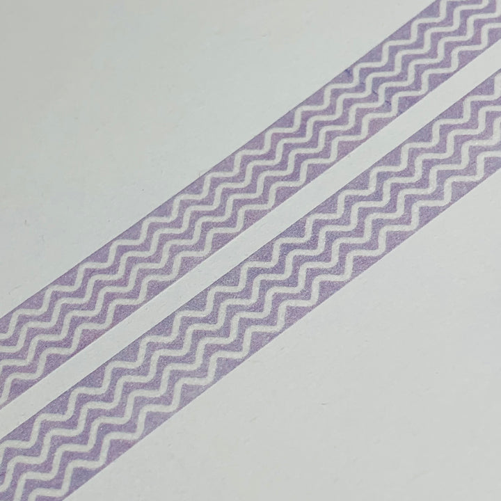 THIN PASTEL PURPLE WAVE Saien Masking Washi Tape ~ 1 Roll ~ 10mm x 4m (13 Feet)