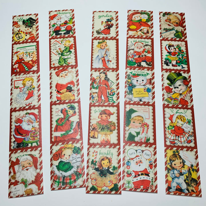 RETRO CHRISTMAS MEMORIES Ticket Sticker Sheets ~ 1 Stack ~ 150 Stickers in 30 Designs