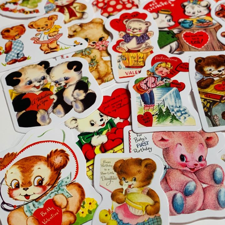 BEAR LOVE Is FREE Peelable Stickers  ~ 46 Stickers ~ 40mm Each