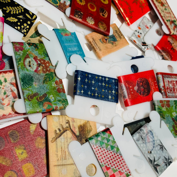 MT CHRISTMAS ASSORTMENT Grab Bag of Washi Tape Samples ~ 10 Samples ~ Each Sample is 24 Inches
