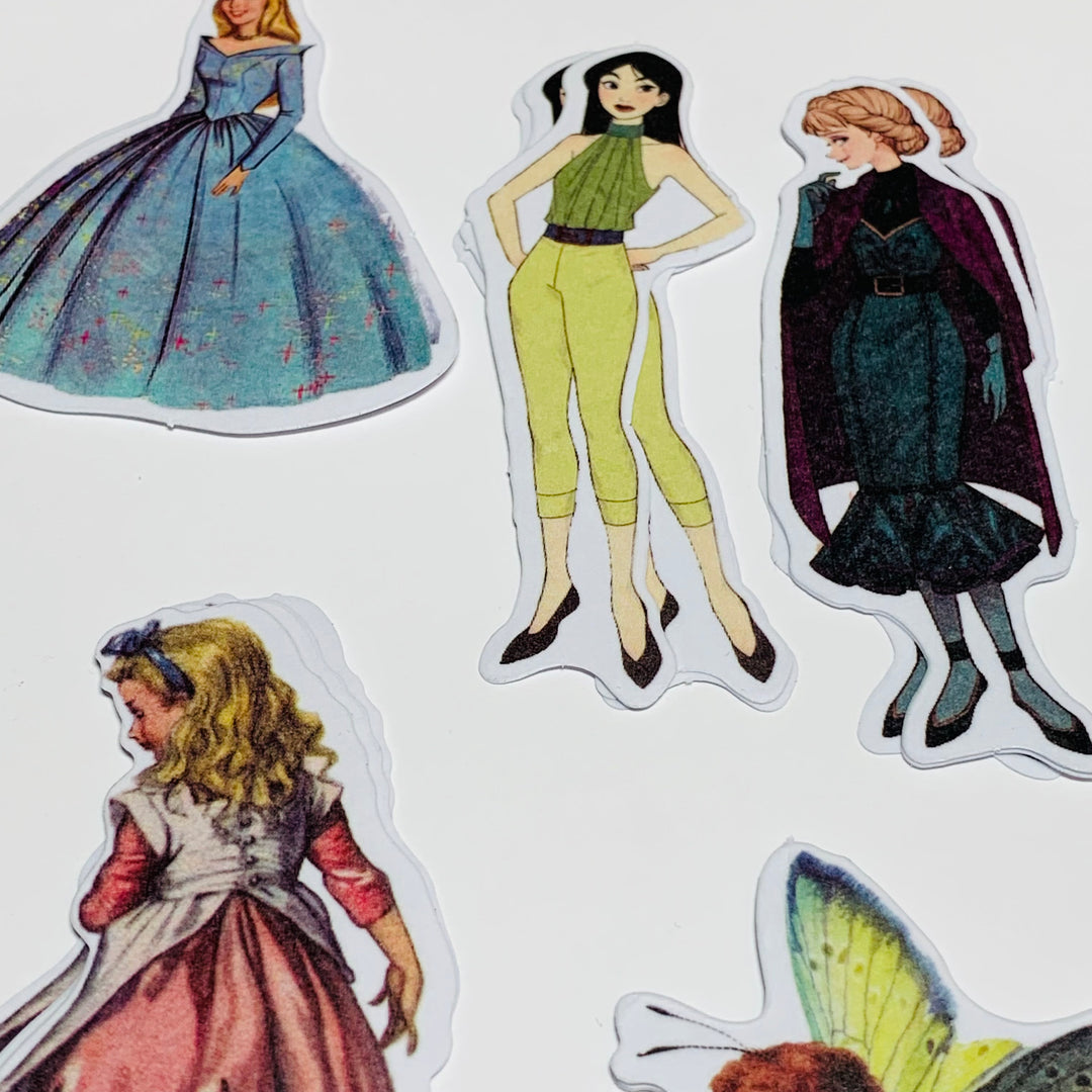 FAIRIES And PRINCESSES FANTASY Peelable Stickers  ~ 45 Pieces ~ Each Sticker is 55mm x 85mm