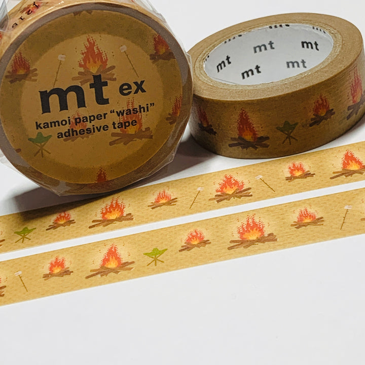 CAMPGROUND BONFIRE MT Autumn Floral Washi Tape ~ 1 Roll ~ 15mm x 7m (23 Feet)